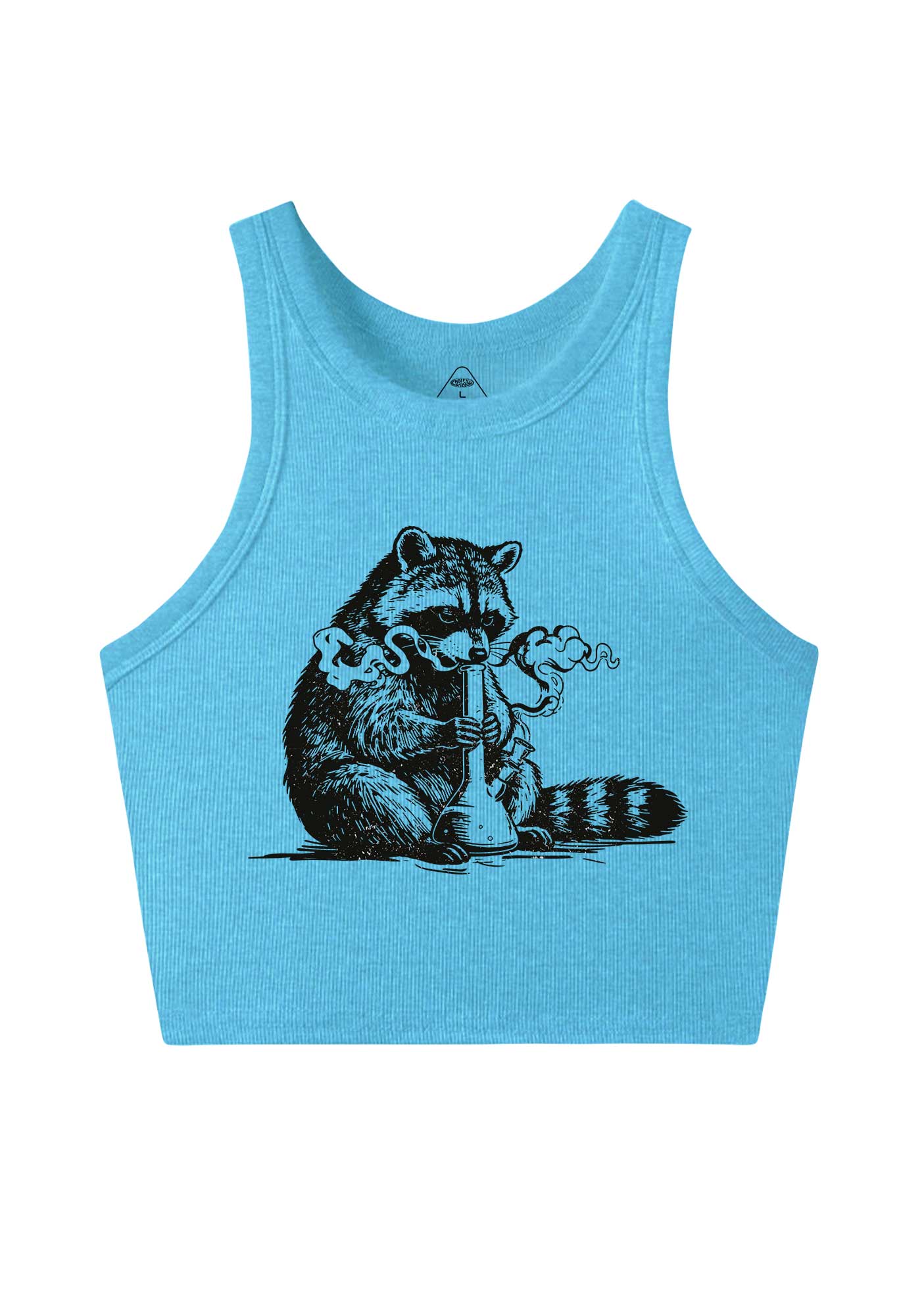 Stoned Raccoon Y2K Crop Tank Top Cherrykitten