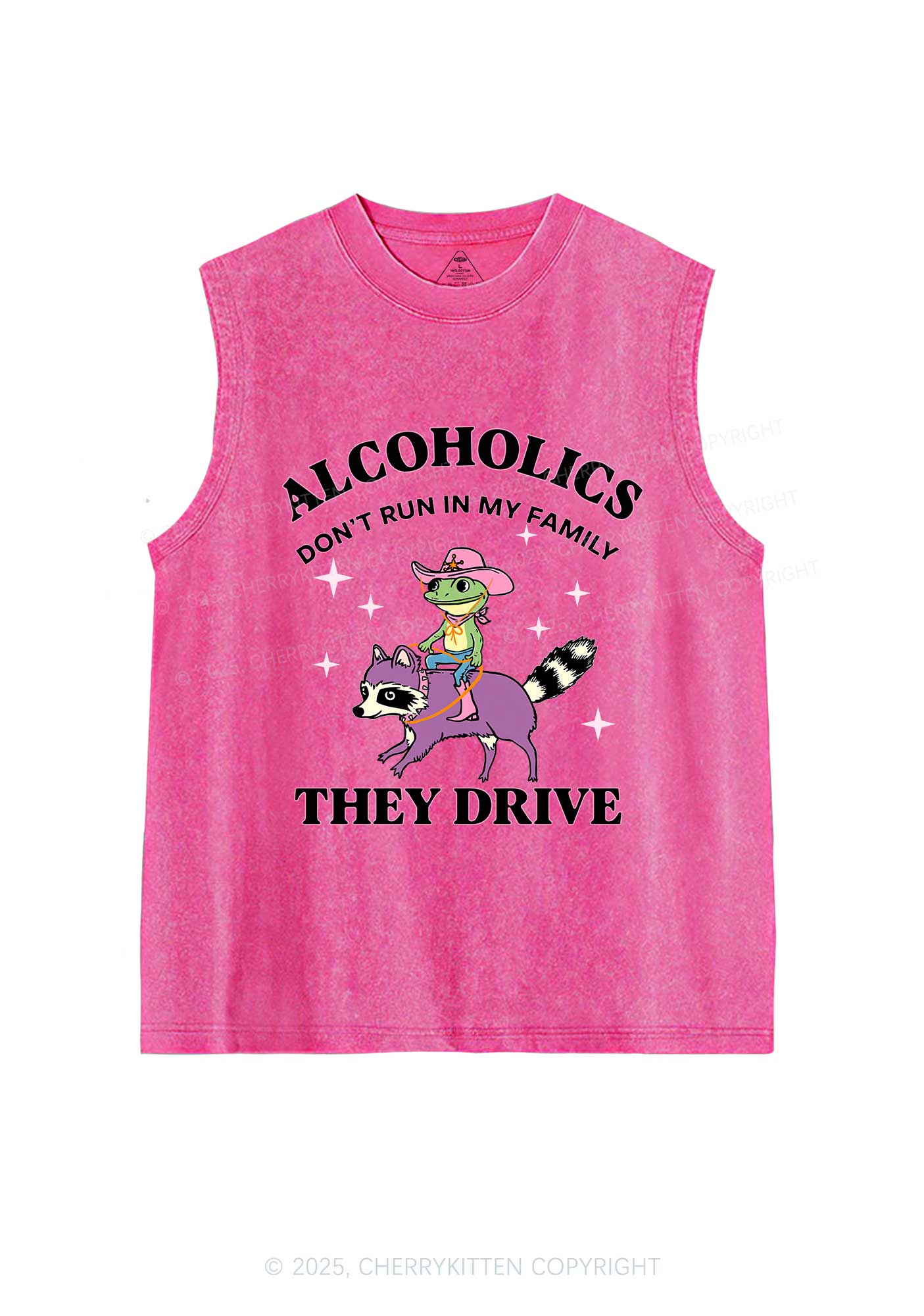 Alcoholics Drive Y2K Washed Muscle Tank Cherrykitten