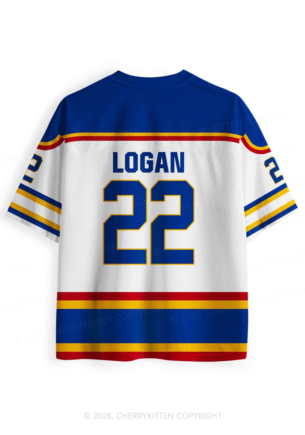 Retro White Hockey Team JL Y2K Sport Jersey Shirts Cherrykitten