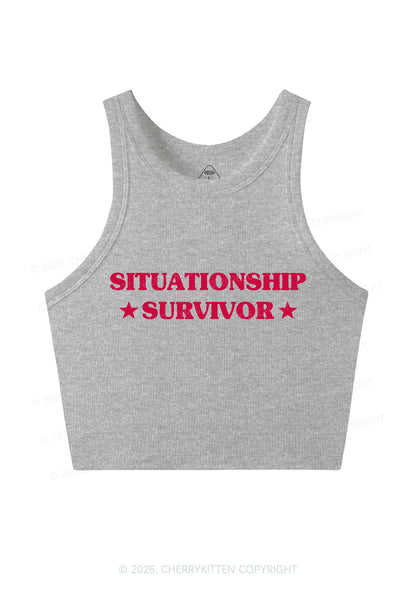 Situationship Survivor Y2K Crop Tank Top Cherrykitten