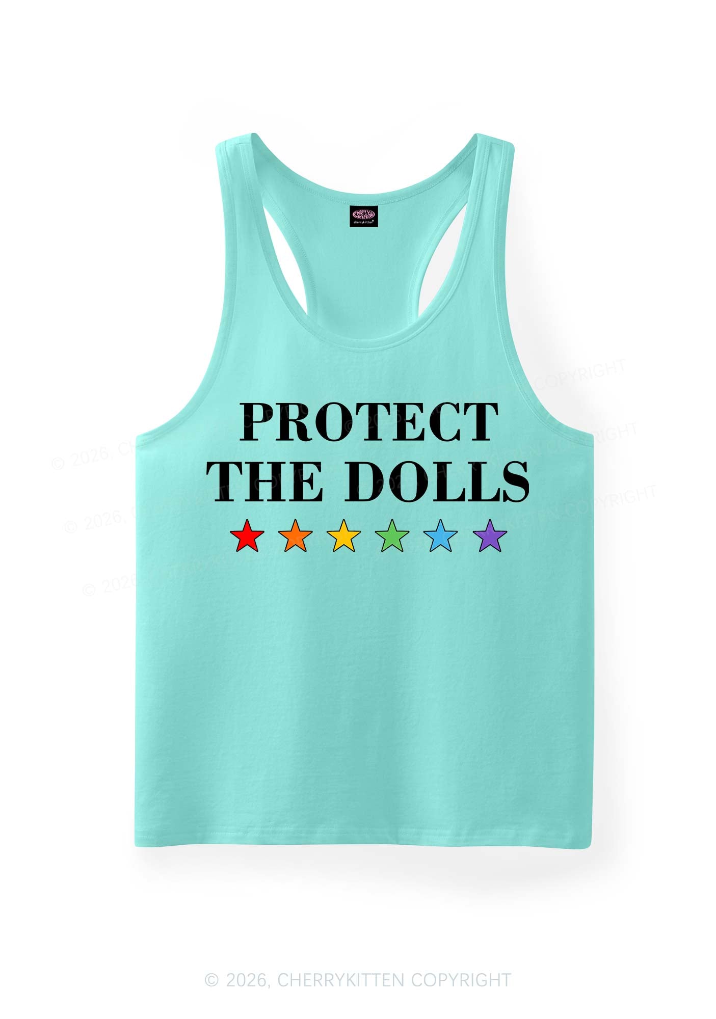Protect The Dolls Pride Y2K Men Racerback Tank Top Cherrykitten
