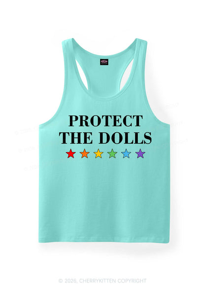Protect The Dolls Pride Y2K Men Racerback Tank Top Cherrykitten