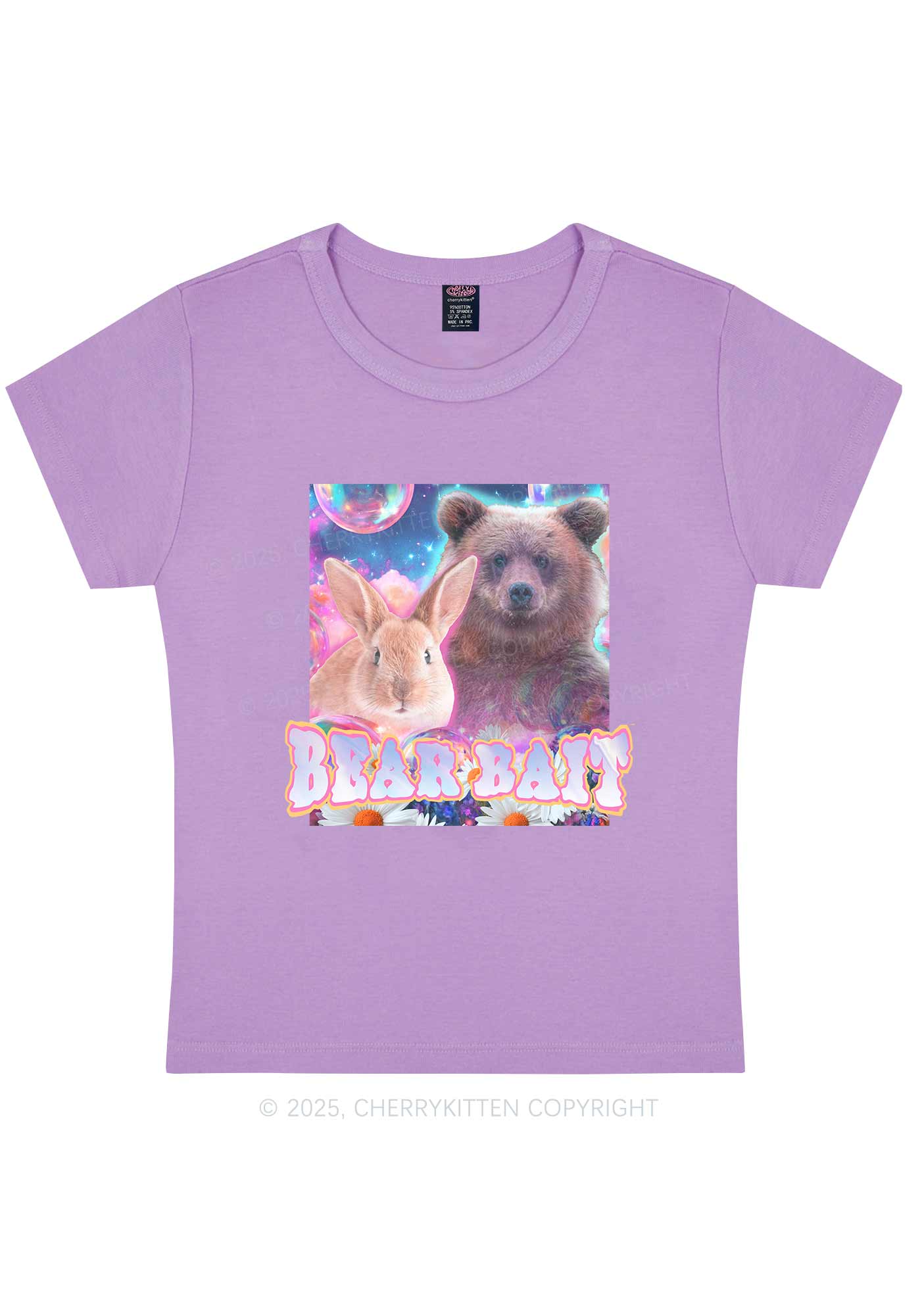 Bear Bait Pride Y2K Baby Tee Cherrykitten