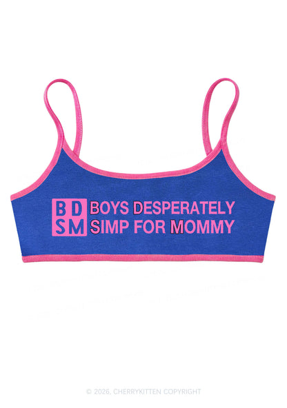 Boys Desperately Simp For Mommy Y2K Super Crop Cami Cherrykitten