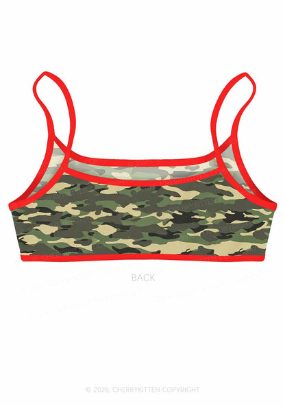 Feral Camo Y2K Print Super Crop Cami Cherrykitten