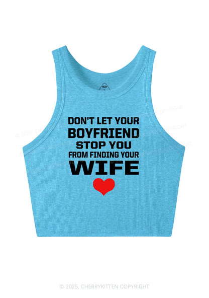 Boyfriend Wife Pride Y2K Crop Tank Top Cherrykitten