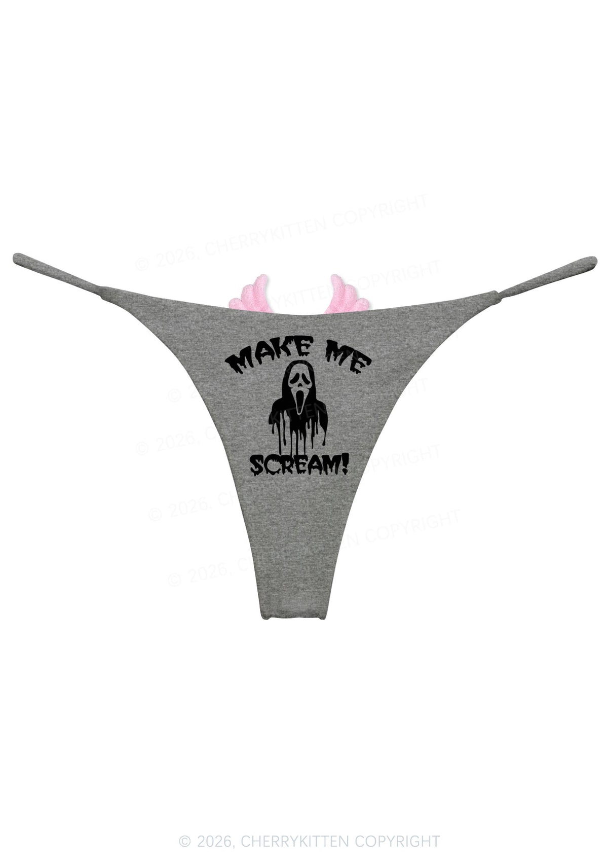 Halloween Make Me Scream Y2K Goth Angel Wings Bikini String Thong Cherrykitten