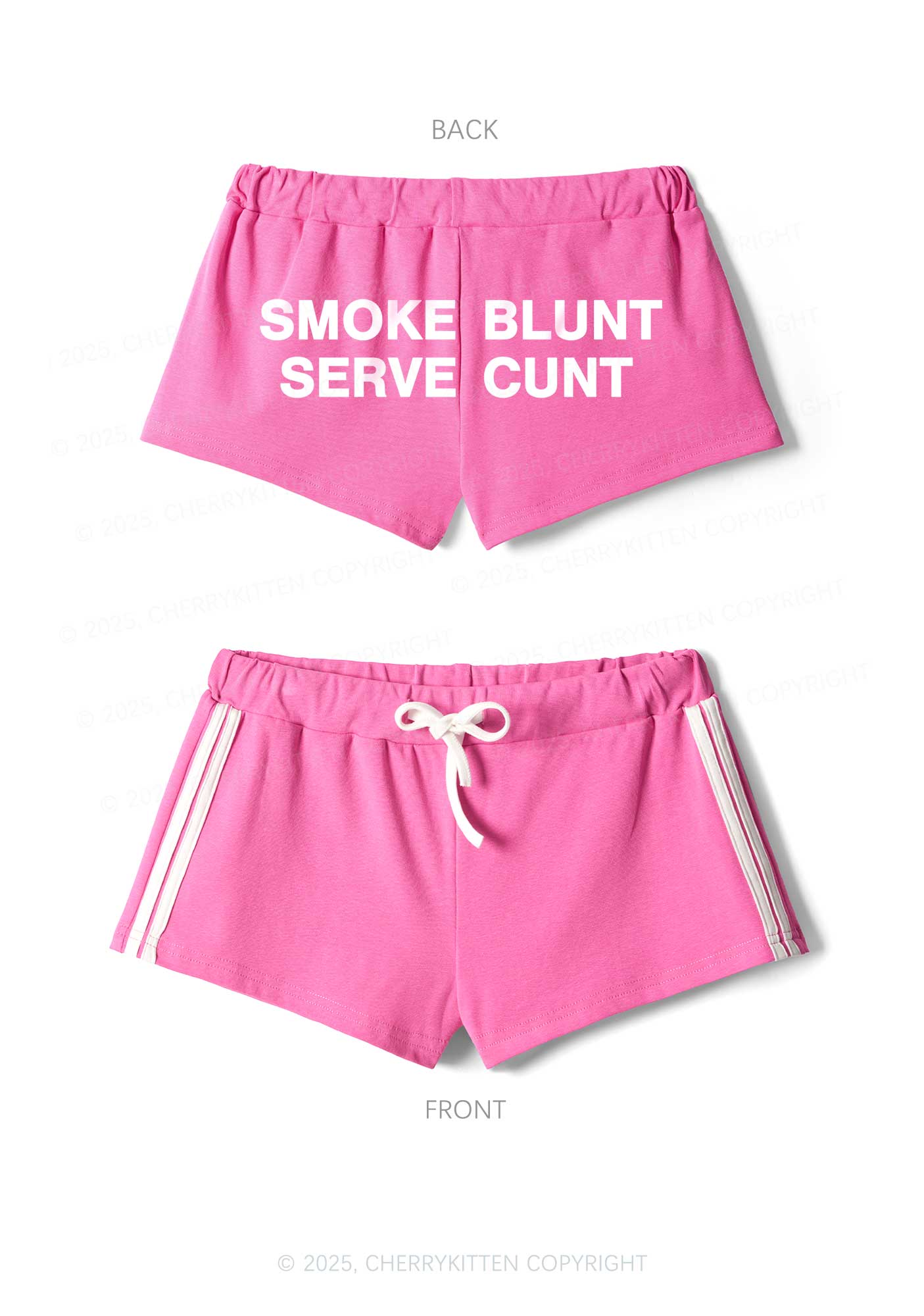 Smoke Blunt Y2K Drawstring Mini Shorts Cherrykitten
