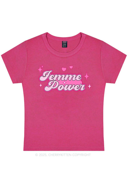 Femme Power Y2K Baby Tee Cherrykitten