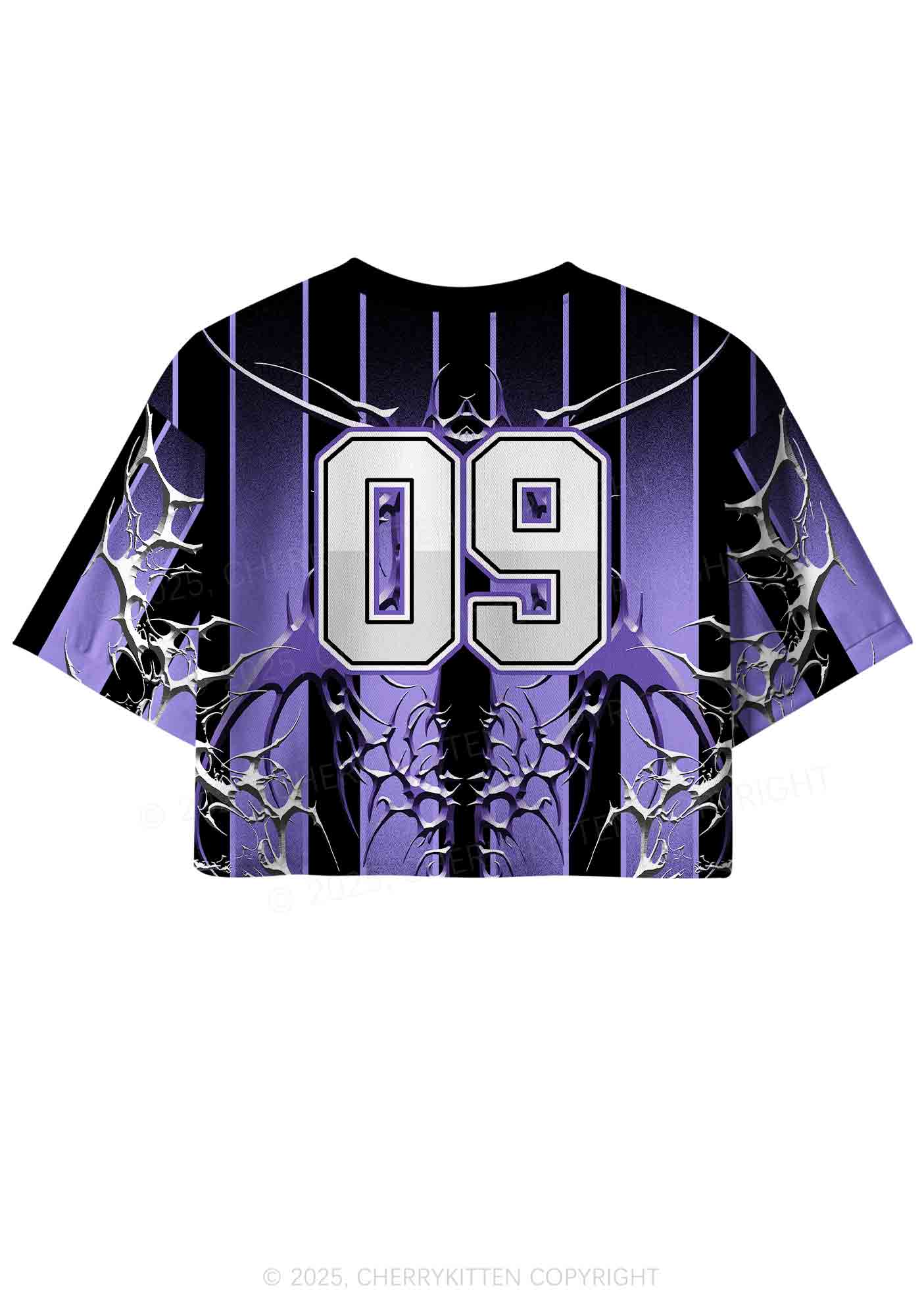 Custom Halloween Night Creature Y2K Crop Sport Jersey Shirts Cherrykitten