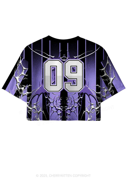 Custom Halloween Night Creature Y2K Crop Sport Jersey Shirts Cherrykitten