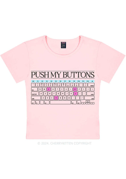 Push My Buttons Y2K Baby Tee Cherrykitten