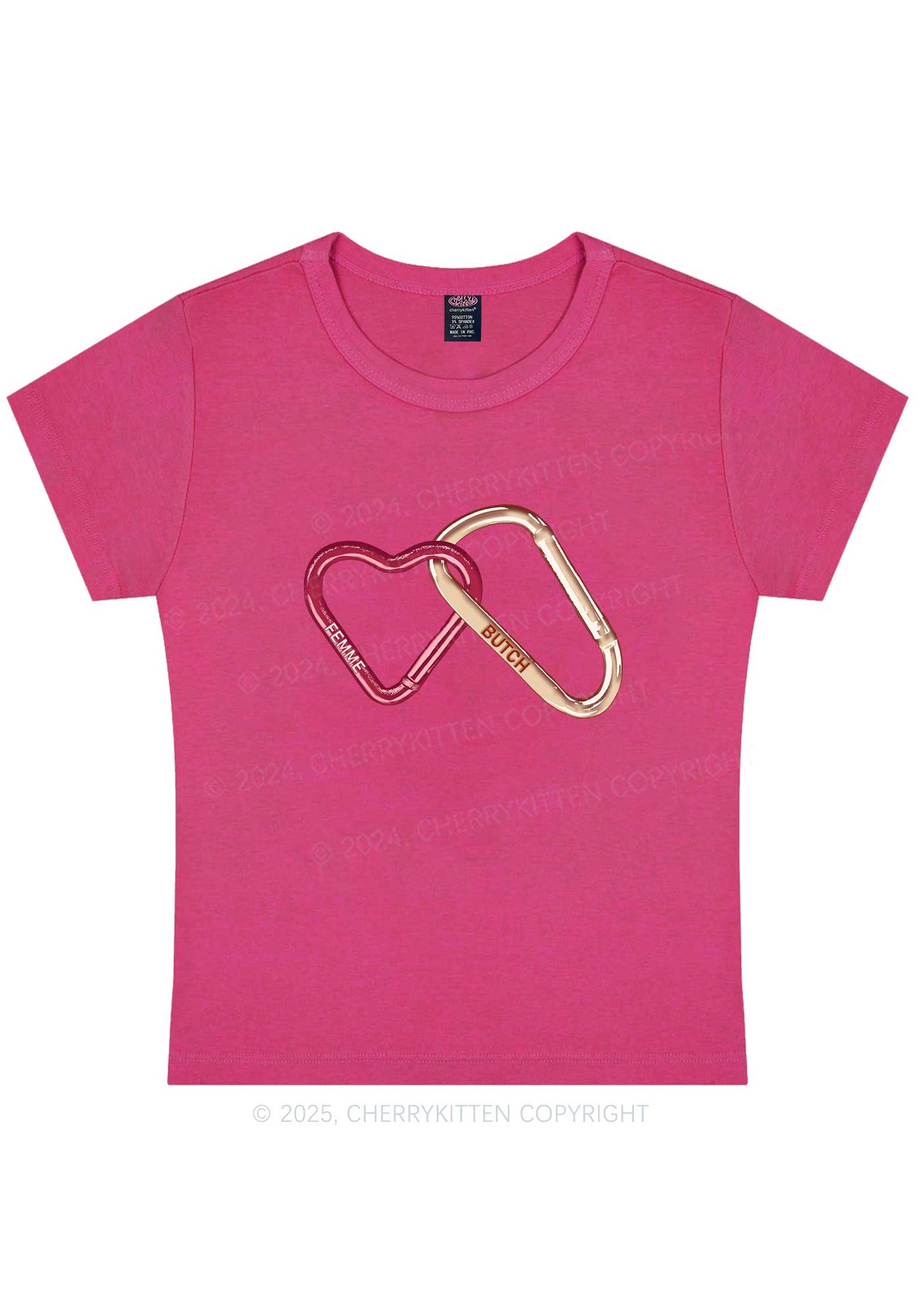Femme Butch Y2K Baby Tee Cherrykitten
