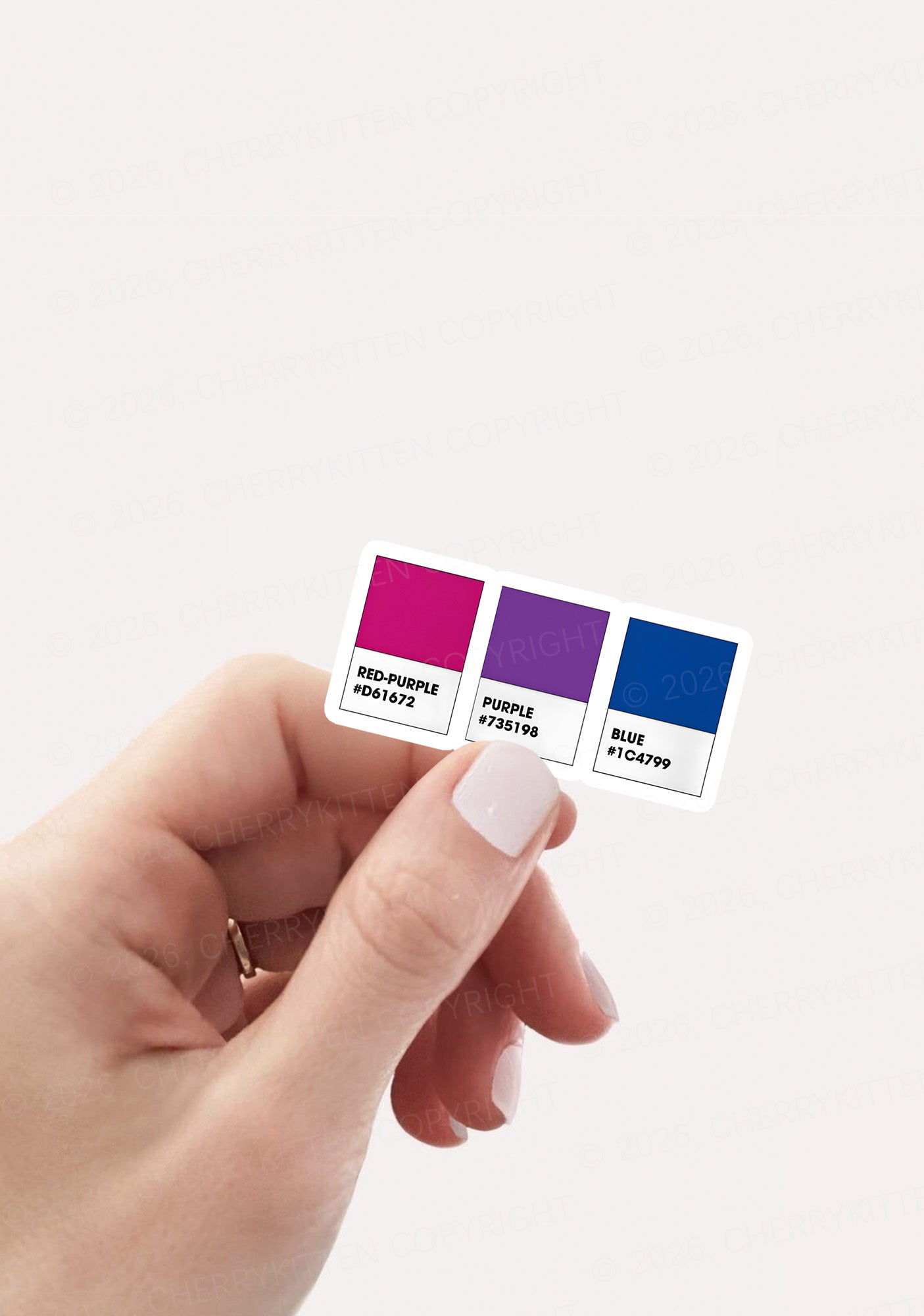 Bisexual Flag Colors Pride 1pc Y2K Sticker Cherrykitten