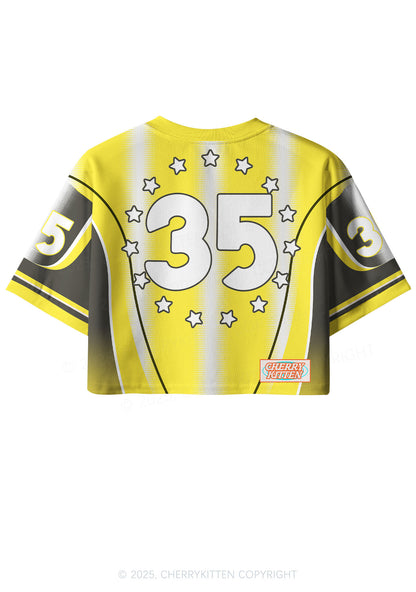 Custom Yellow Pony Y2K Crop Sport Jersey Shirts Cherrykitten