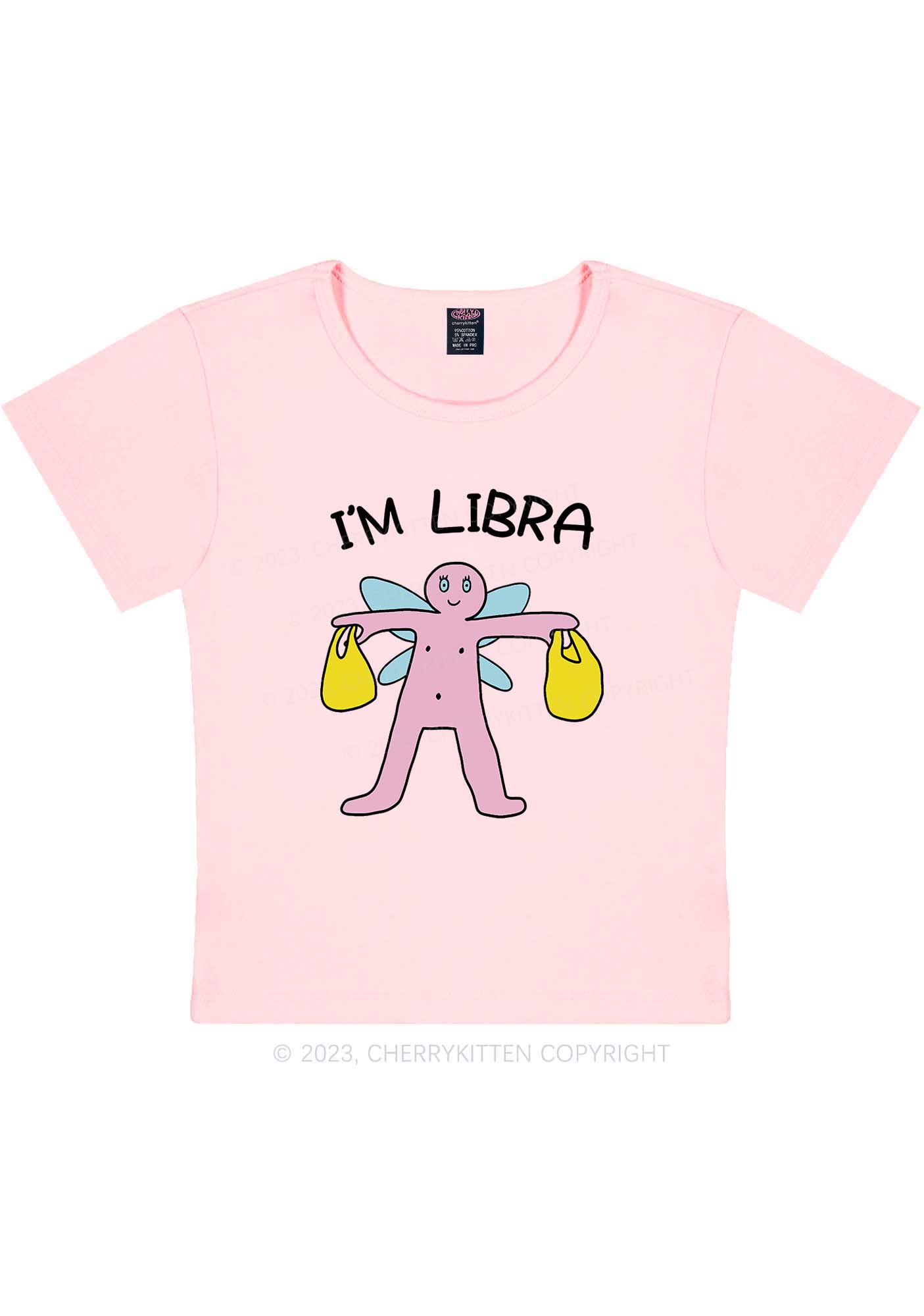 I'm Libra Y2K Baby Tee Cherrykitten