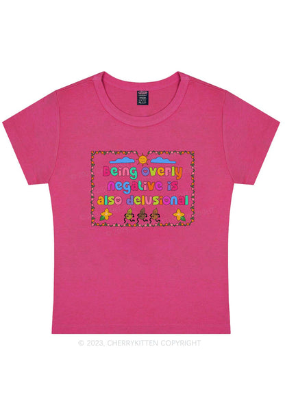 Curvy Negative Delusional Y2K Baby Tee Cherrykitten
