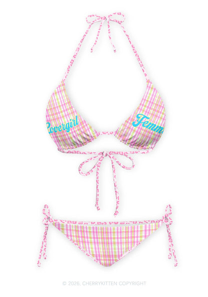 Lovergirl Femme Pride Y2K Print Bikini Set Cherrykitten
