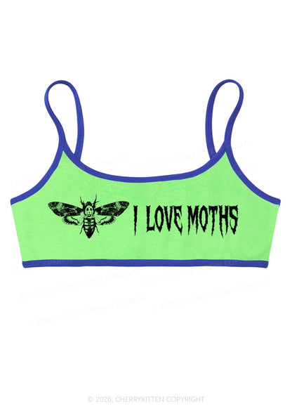 Halloween I Love Moths Y2K Super Crop Cami Cherrykitten