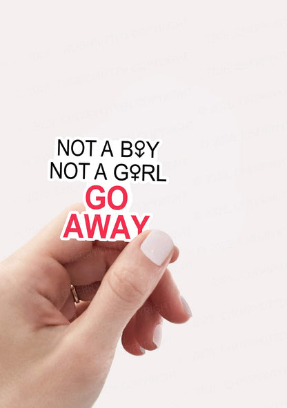 Go Away Pride 1pc Y2K Sticker Cherrykitten