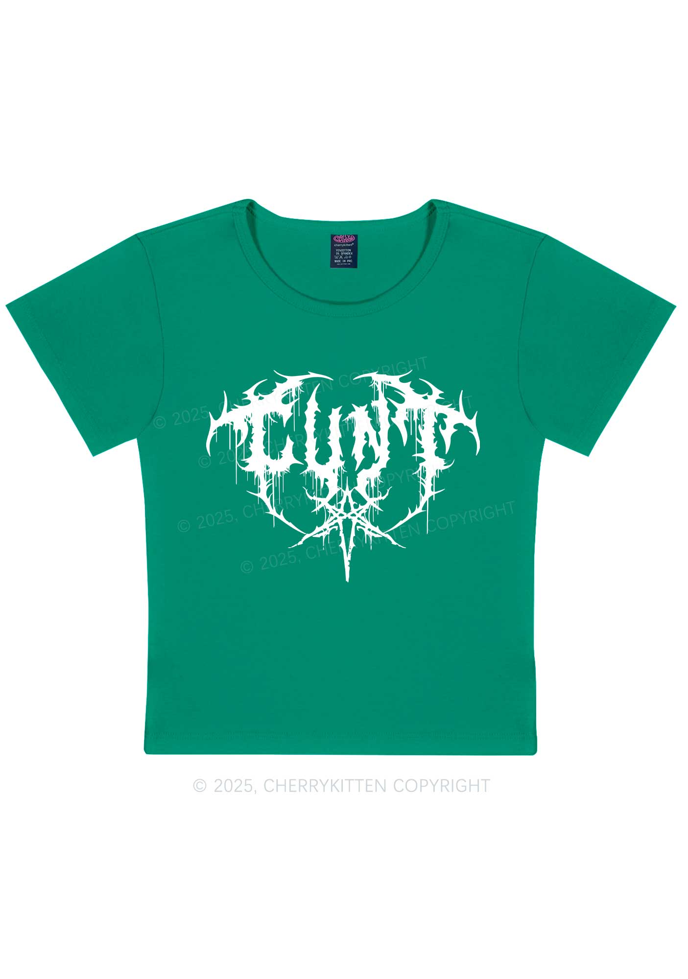 Halloween Punk Cxxt Y2K Baby Tee Cherrykitten