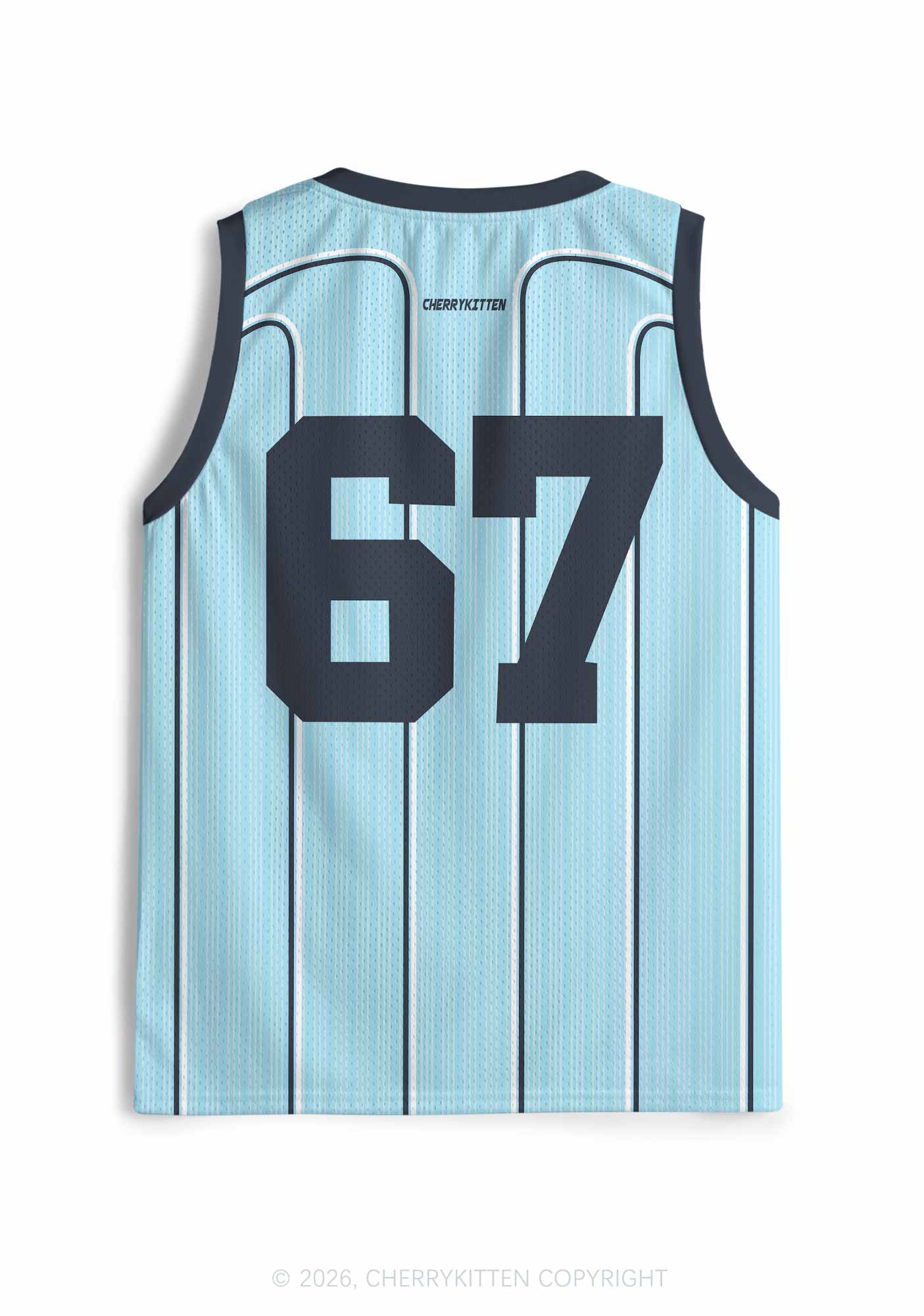 Light Blue Sapphic Tendencies Pride Y2K Sport Jersey Tank Cherrykitten