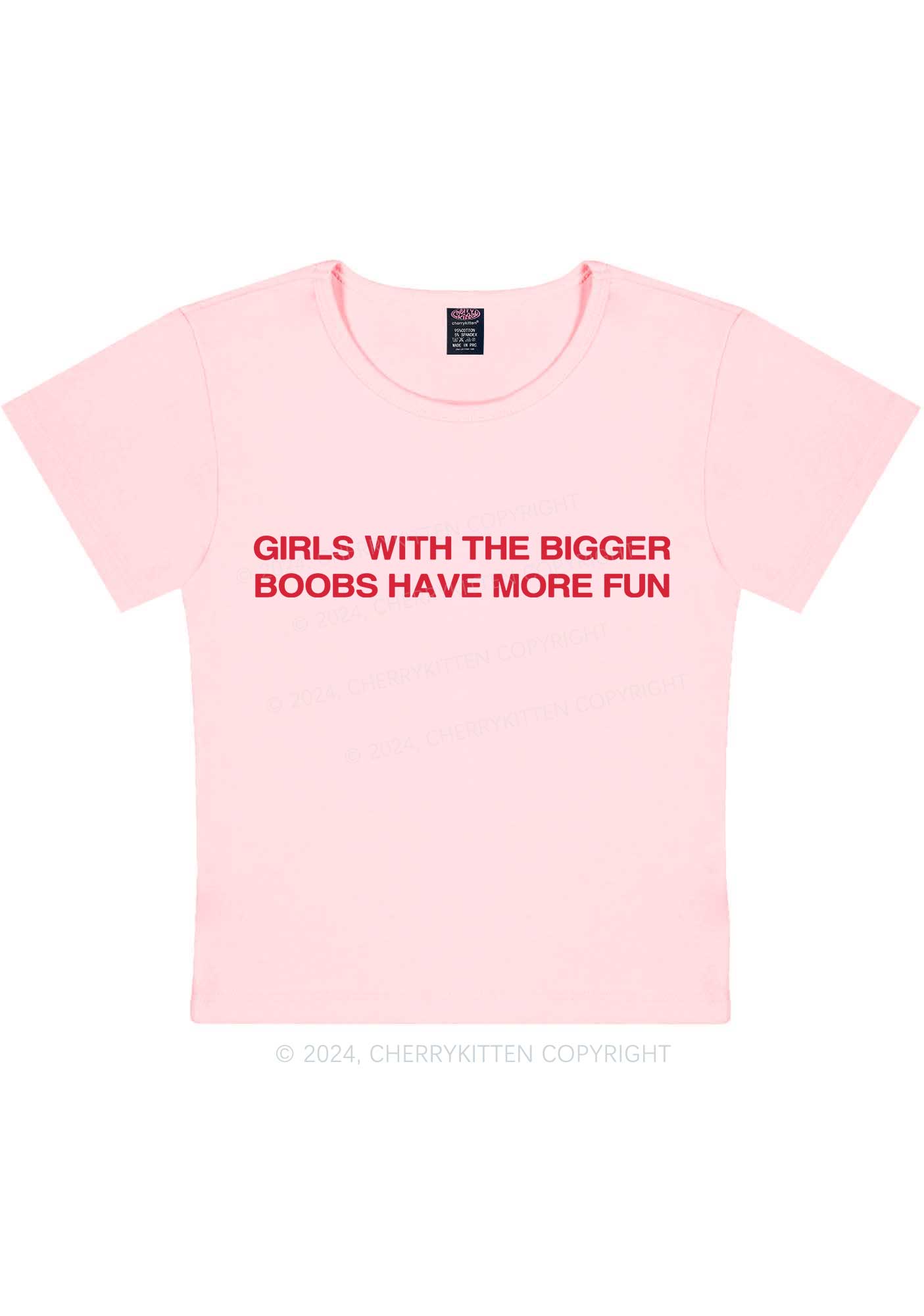 Girls Have More Fun Y2K Baby Tee Cherrykitten