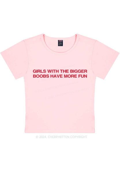 Girls Have More Fun Y2K Baby Tee Cherrykitten