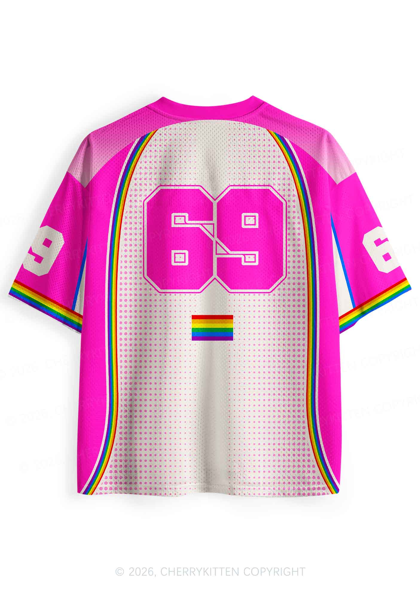 Hot Pink Dots Suffer From Gay Thoughts Pride Y2K Sport Jersey Shirts Cherrykitten