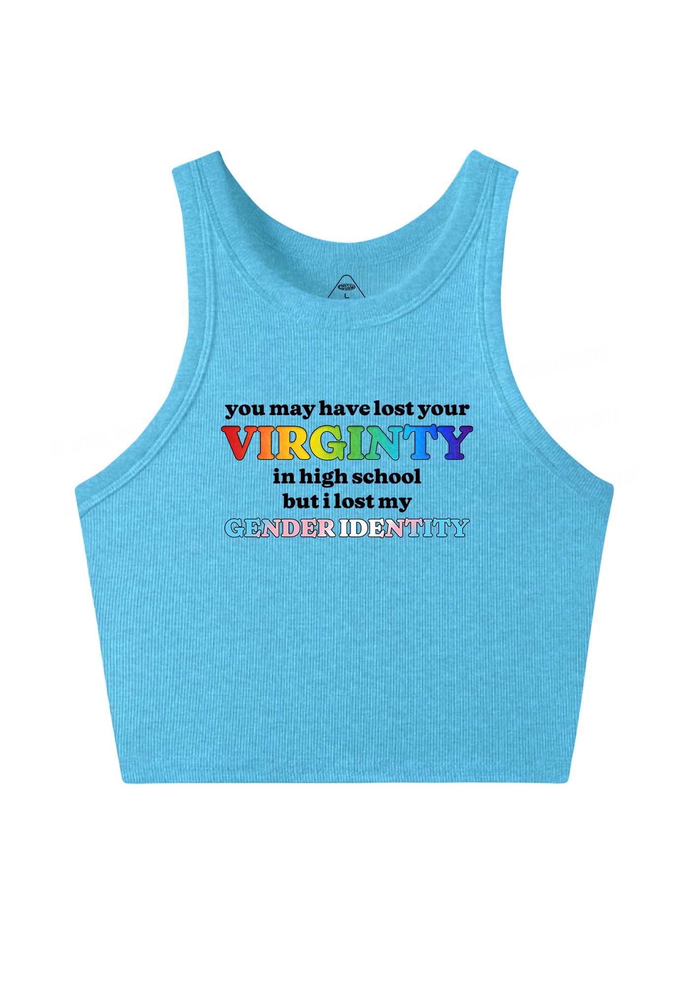 I Lost My Gender Identity Pride Y2K Crop Tank Top Cherrykitten
