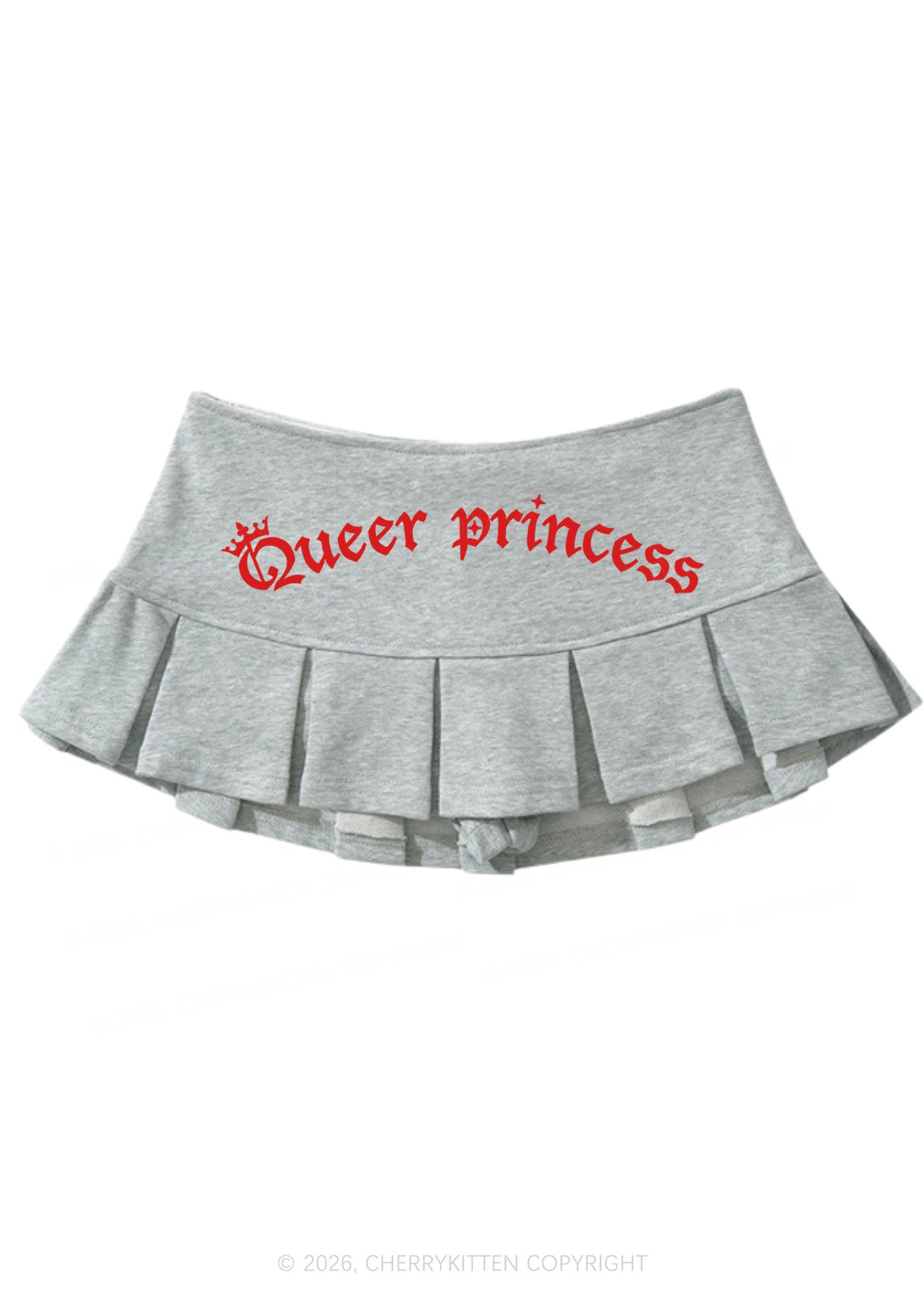 Queer Princess Pride Y2K Mini Pleated Skirts Cherrykitten