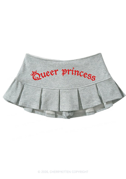 Queer Princess Pride Y2K Mini Pleated Skirts Cherrykitten