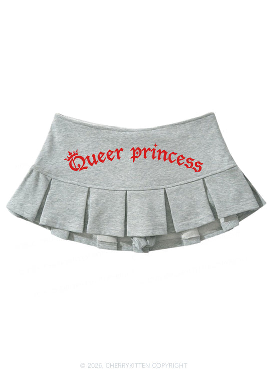 Queer Princess Pride Y2K Mini Pleated Skirts Cherrykitten