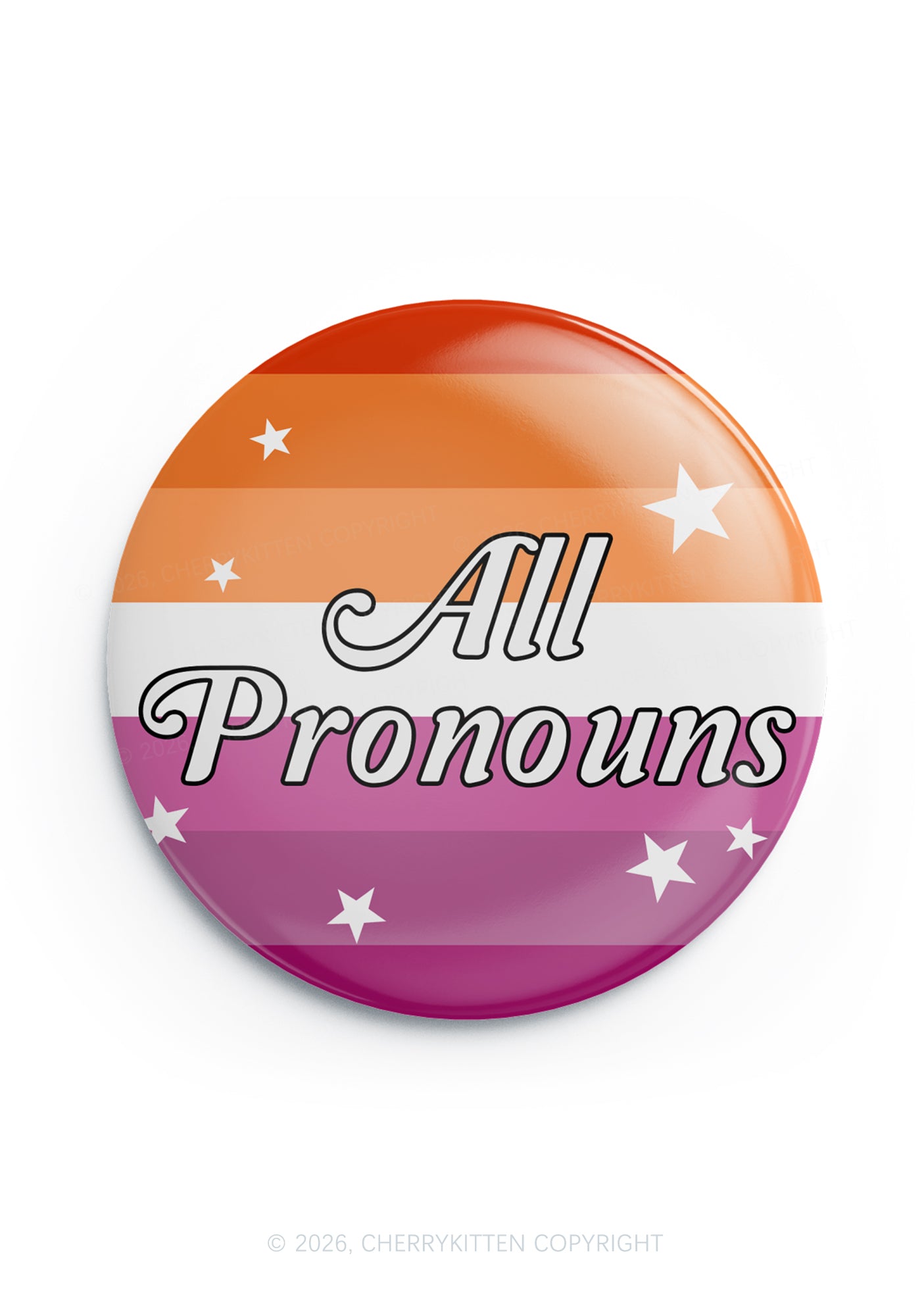 All Pronouns Lesbian Pride 1Pc Y2K Pin Badge Cherrykitten