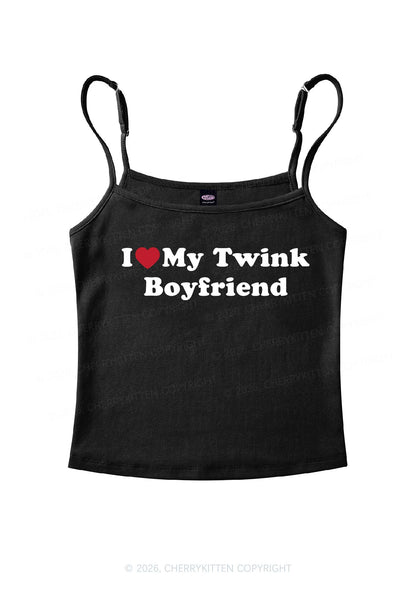 I Love My Twink BF Pride Y2K Spaghetti Strap Cami Cherrykitten