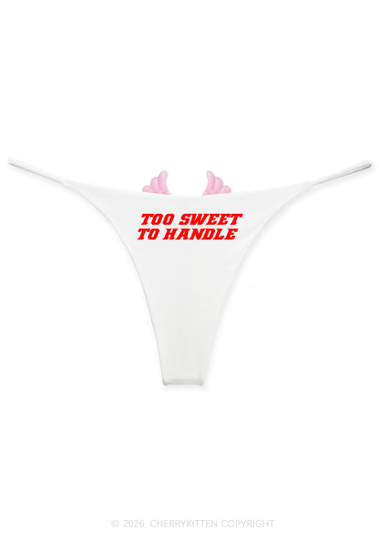 Too Sweet To Handle Y2K Goth Angel Wings Bikini String Thong Cherrykitten