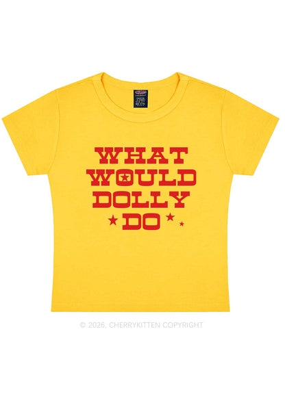 What Would Doll Do Y2K Baby Tee Cherrykitten