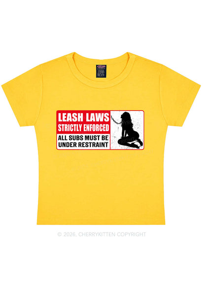 Leash Laws Strictly Enforced Y2K Baby Tee Cherrykitten