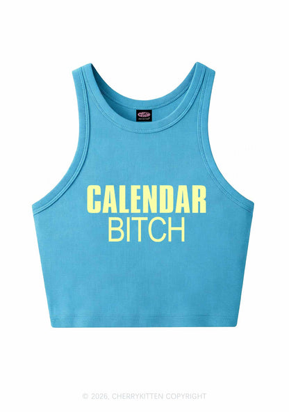 Calendar Bxxch Y2K Crop Tank Top Cherrykitten