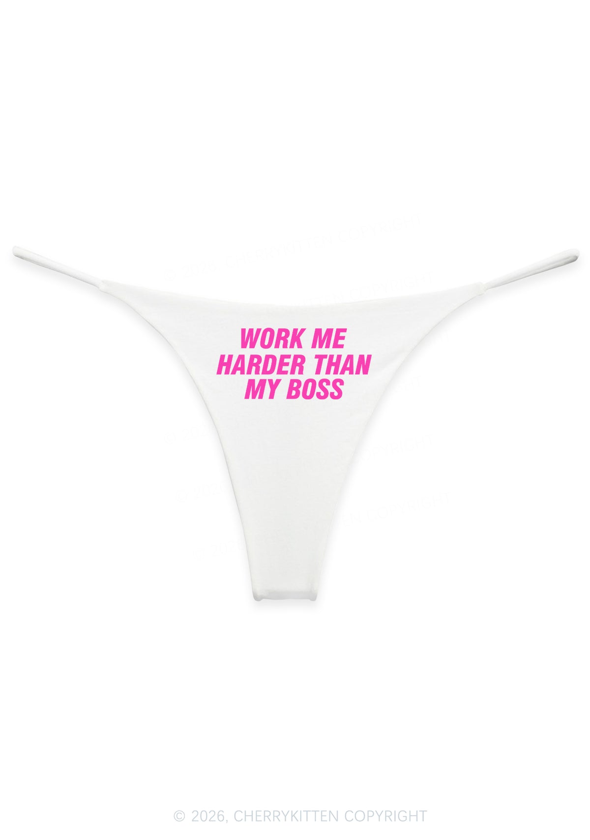 Work Me Harder Than Boss Y2K Bikini String Thong Cherrykitten