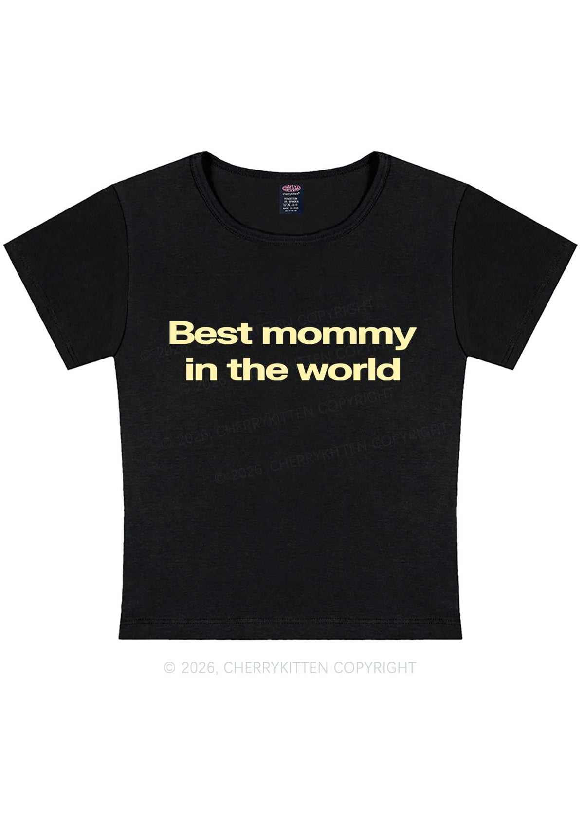 Best Mommy In The World Y2K Baby Tee Cherrykitten