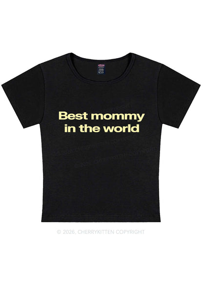 Best Mommy In The World Y2K Baby Tee Cherrykitten