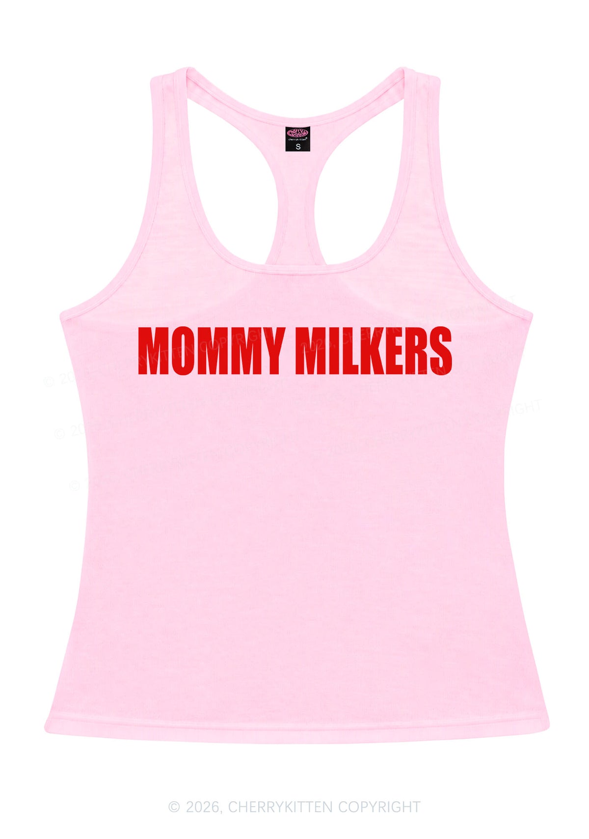 Mommy Milkers Y2K Women Racerback Tank Top Cherrykitten