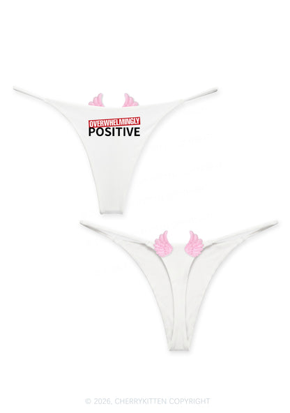 Overwhelmingly Positive Y2K Goth Angel Wings Bikini String Thong Cherrykitten