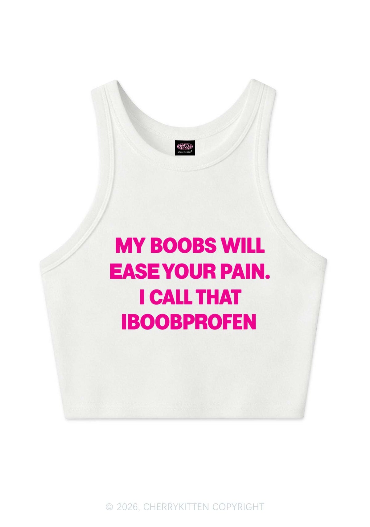 My Bxxbs Ease Your Pain Y2K Crop Tank Top Cherrykitten
