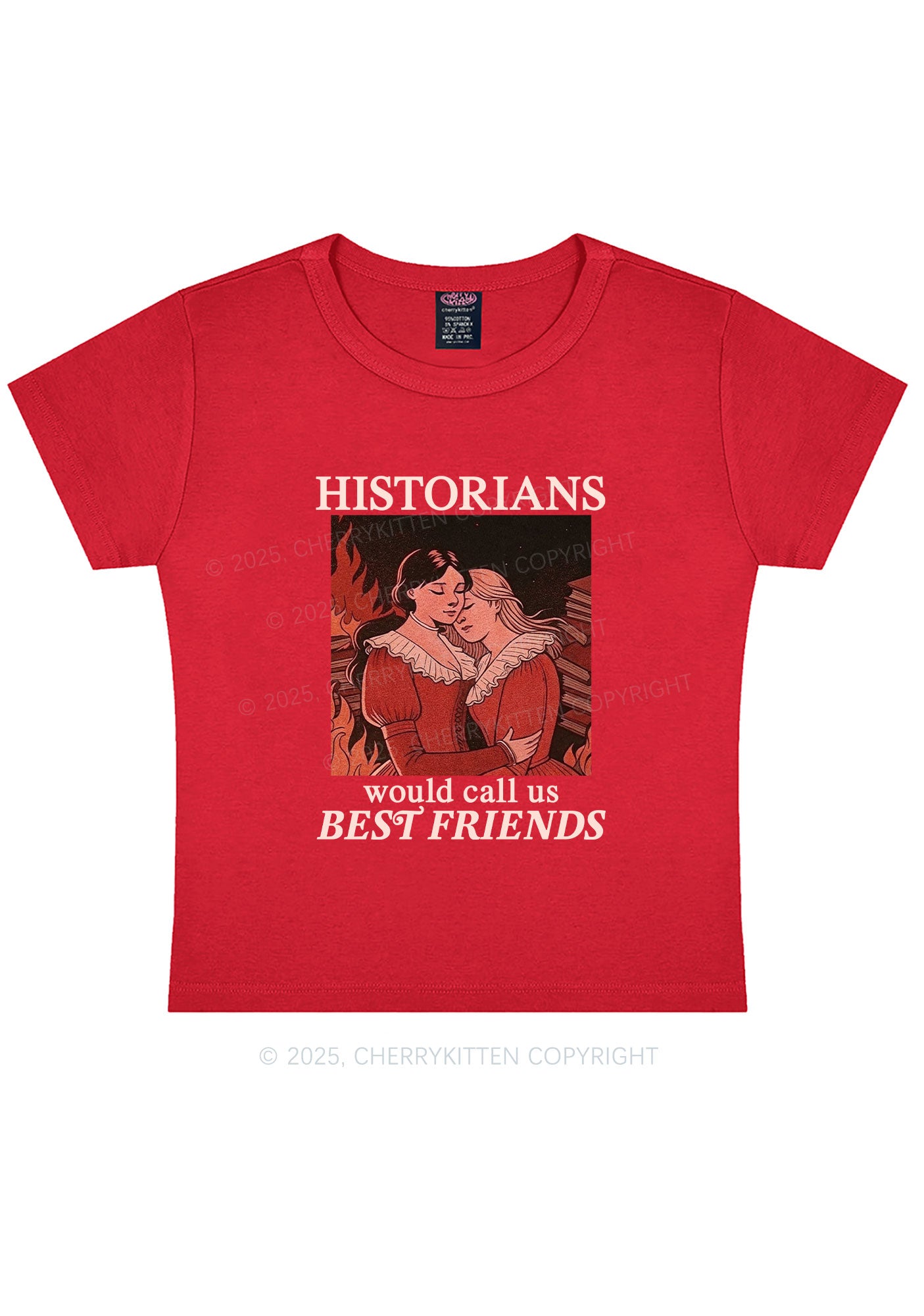 Call Us Best Friends Pride Y2K Baby Tee Cherrykitten