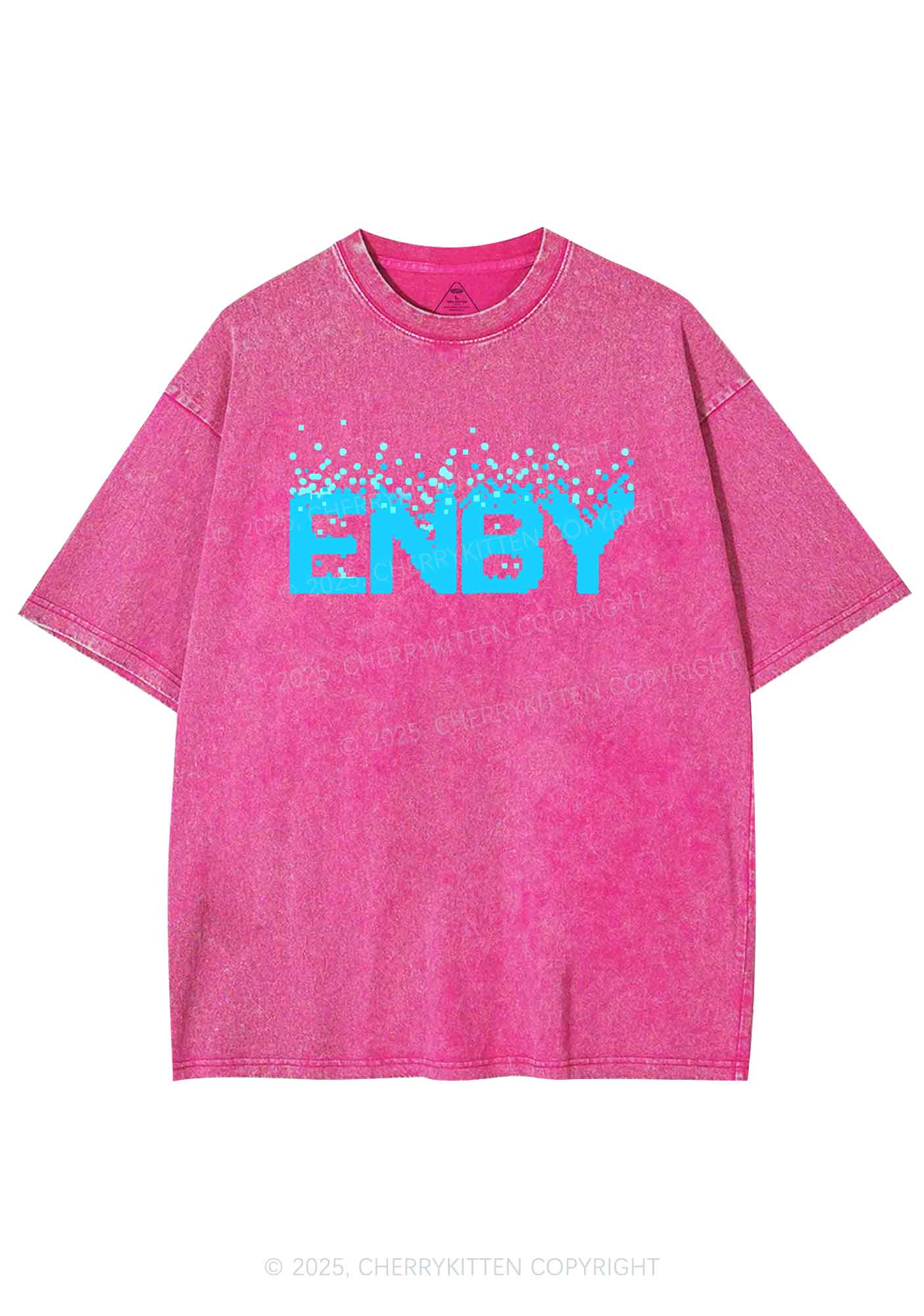 ENBY Pride Y2K Shirts Washed Tee Cherrykitten