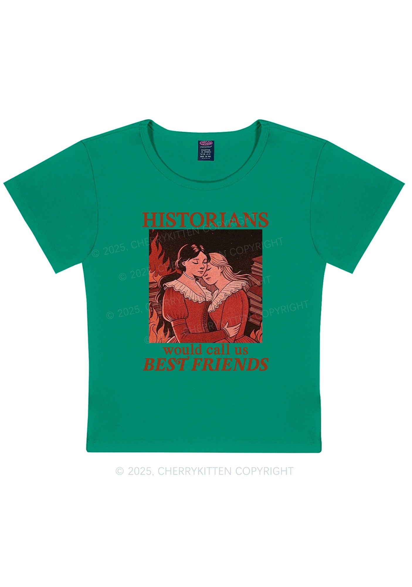 Call Us Best Friends Pride Y2K Baby Tee Cherrykitten