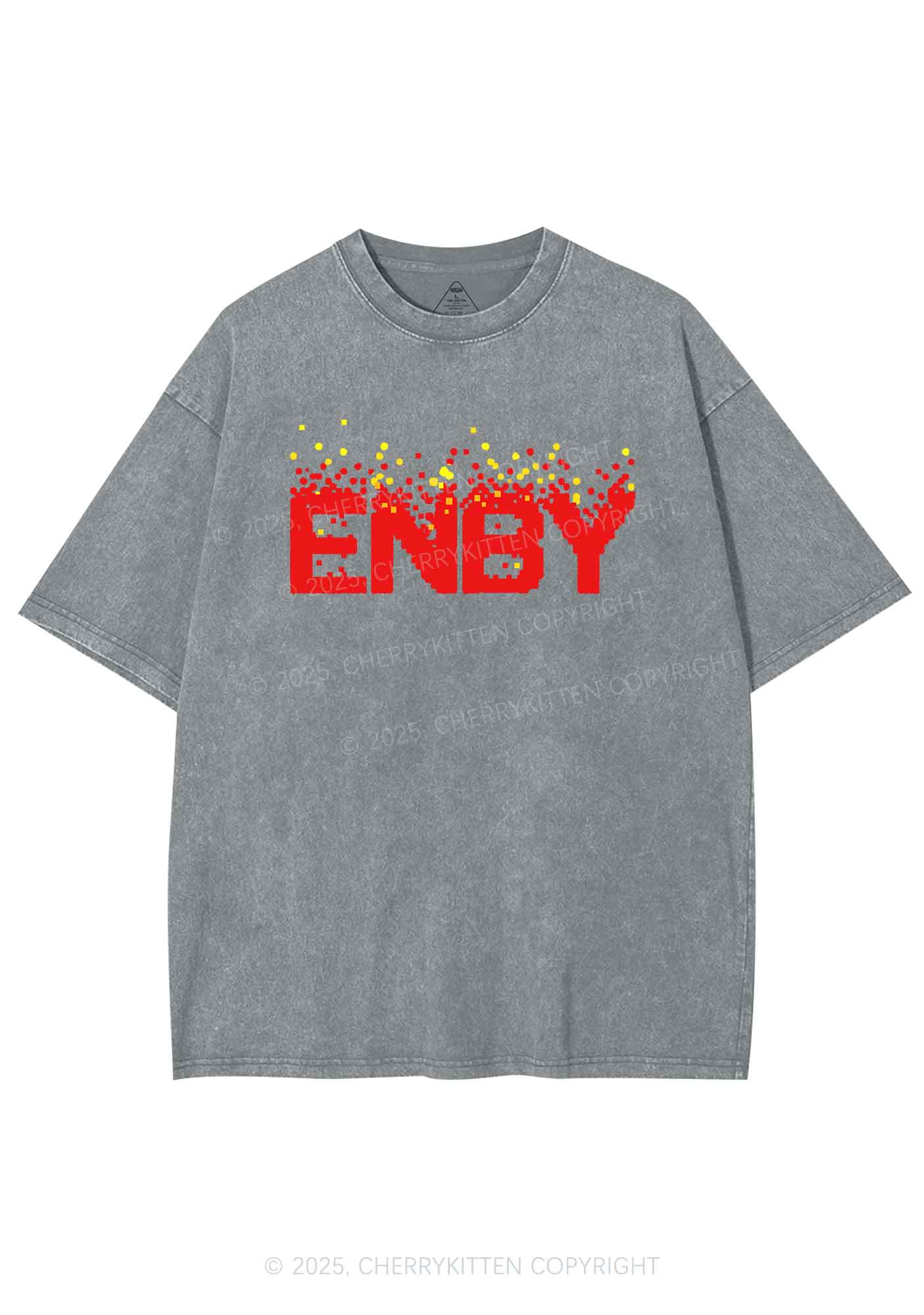 ENBY Pride Y2K Shirts Washed Tee Cherrykitten