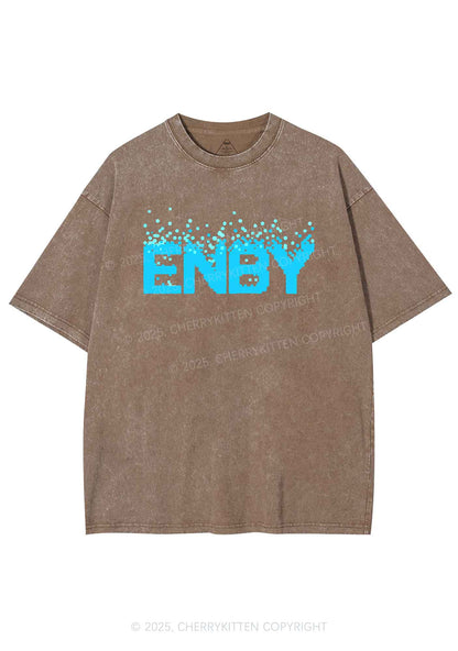 ENBY Pride Y2K Shirts Washed Tee Cherrykitten
